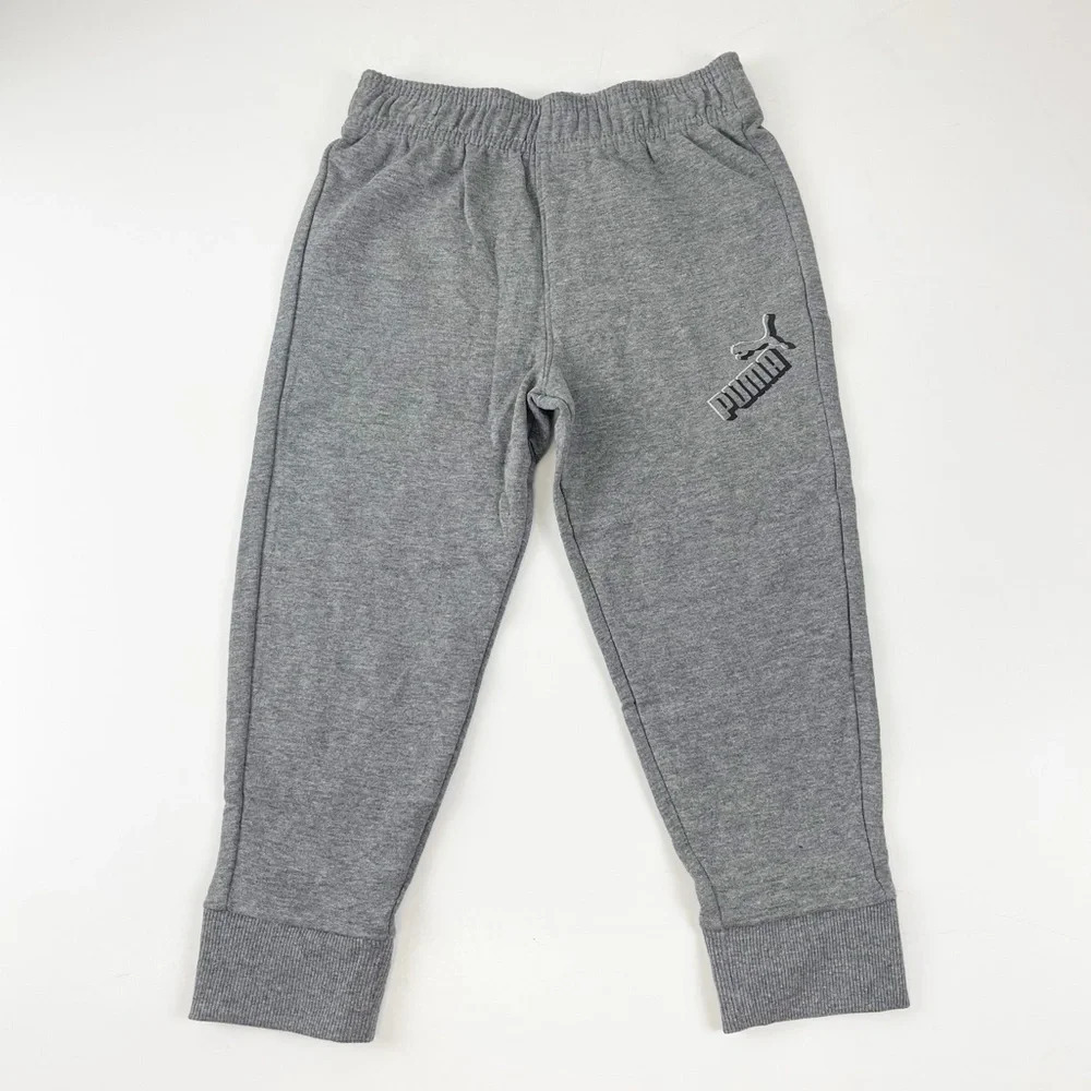 NEW Puma Sweatpants Size 4T Gray Logo Joggers Pants NWOT